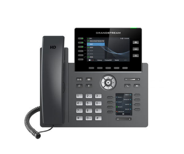  6 Line Ip Phone: Hd Audio, Colour Screen, Bluetooth+Wifi, Powerable Via Poe