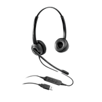 Dual Ear Usb Headset: Hd Audio, Noise Canceling Mic, Inline Controls