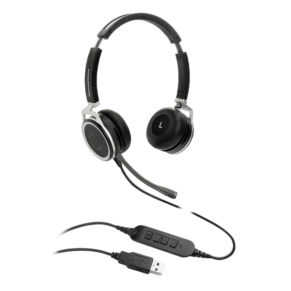  Premium Dual Ear Usb Headset: Hd Audio, Noise Canceling Mic, Busy Light