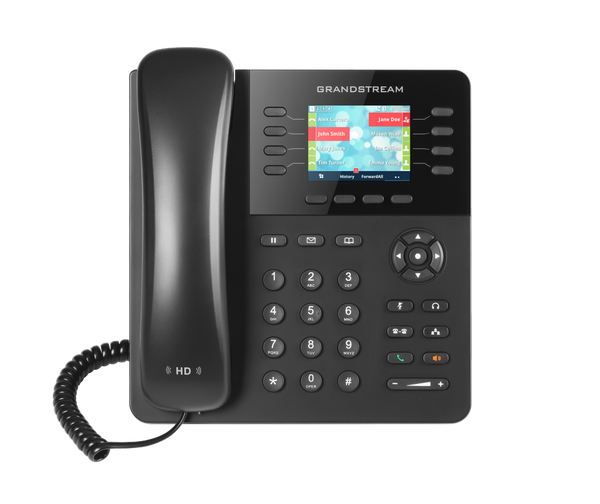  8 Line Ip Phone: Hd Audio, Colour Lcd Screen, Built-In Bluetooth