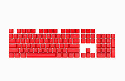 Pbt Double-Shot Pro Keycaps - Origin Red - Keyboard