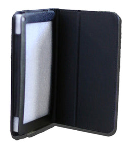 LeaderTab 7.9 Folio Case Black Faux Leather. Camera hole rear