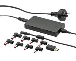  Targus 90W Slim & Light Laptop Charger + Phone/Tablet Charge - Dual Charge/Includes 21A USB Fast Charging Port/Easy Plug in Tablet,Smartphone