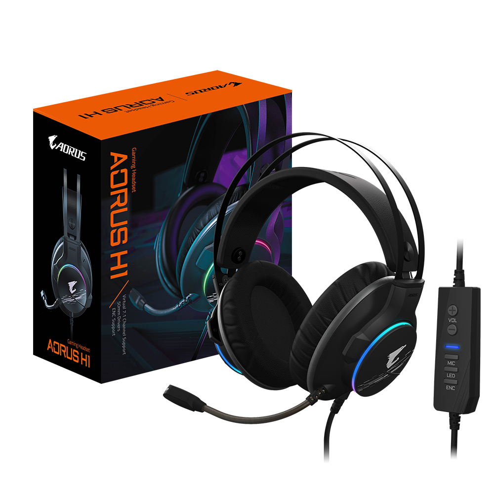 H1 Gaming Headset With Virtual 7.1 Channel Surround Sound And Rgb Lighting