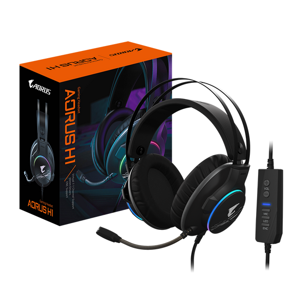  H1 Gaming Headset With Virtual 7.1 Channel Surround Sound And Rgb Lighting