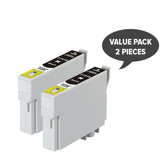 2 X 73N / T0731 Pigment Black Compatible Inkjet Cartridge