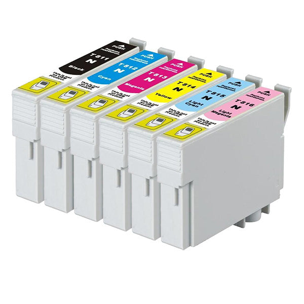  81N Compatible Inkjet Cartridge Set 6 Ink Cartridges [Boxed Set]