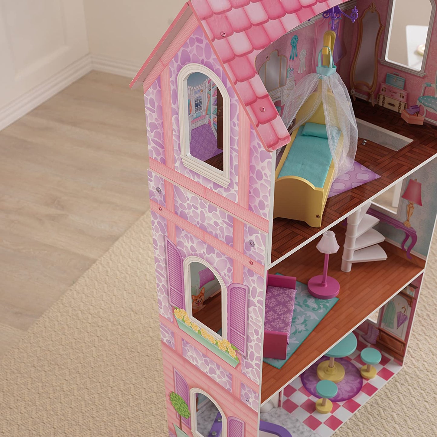 Dollhouse With Furniture For Kids 110 X 65 X 33 Cm (Model 2)