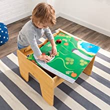 2-In-1 Activity Table With Board For Kids 64 X 60 X 40 Cm