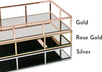 Tray Gold Mirror Decorative For Storage Jewelry And Makeup Accessories