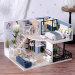Dollhouse Miniature With Furniture Kit Plus Dust Proof And Music Movement