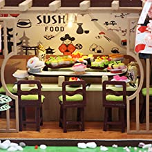 Dollhouse Miniature Kit With Furniture, Dust Proof, And Music - Asia (1:24 Scale)