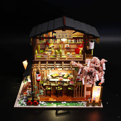 Dollhouse Miniature Kit With Furniture, Dust Proof, And Music - Asia (1:24 Scale)