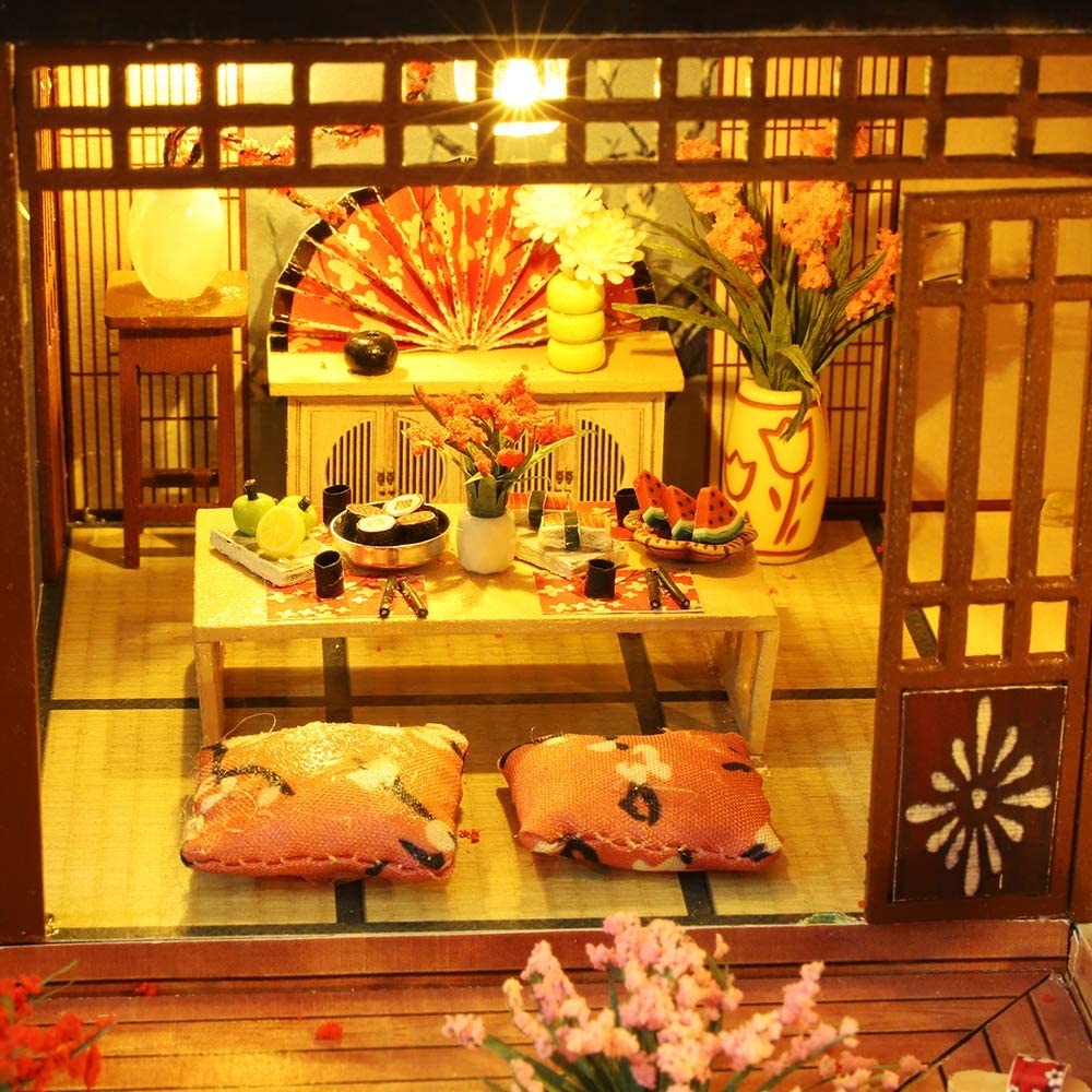 Dollhouse Miniature Kit With Furniture, Dust Proof, And Music - Giant Asia (1:24 Scale)