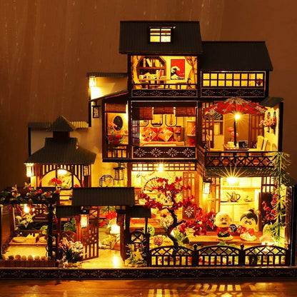 Dollhouse Miniature Kit With Furniture, Dust Proof, And Music - Giant Asia (1:24 Scale)
