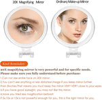 20X Magnifying Hand Mirror For Makeup, Tweezing, And Blemish Removal (15 Cm)