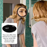 20X Magnifying Hand Mirror With Suction Cups Use For Makeup Application(15 Cm Black