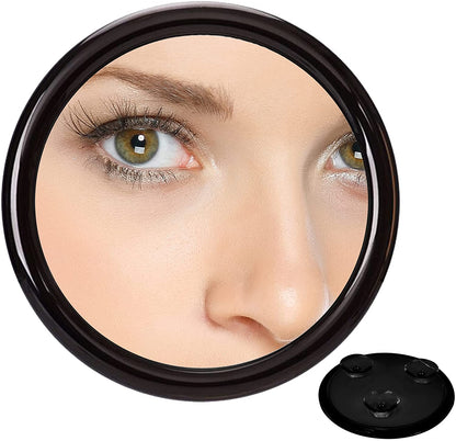 20X Magnifying Hand Mirror With Suction Cups Use For Makeup Application(15 Cm Black