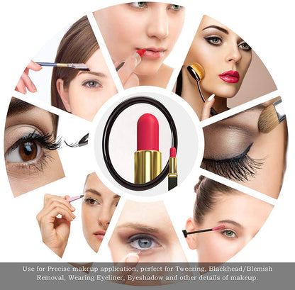 20X Magnifying Hand Mirror With Suction Cups Use For Makeup Application(15 Cm Black