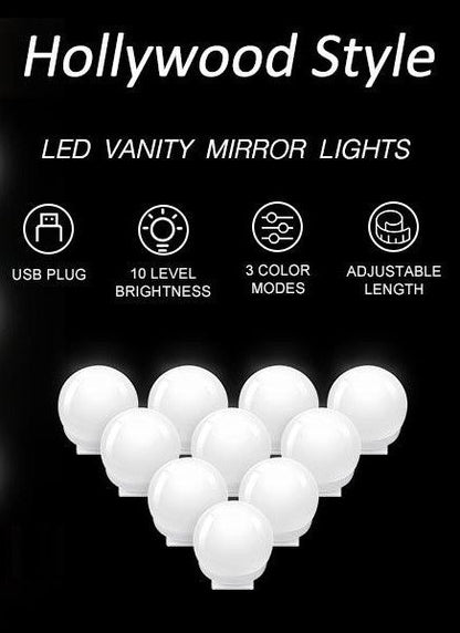 Hollywood Vanity Style Led Makeup Mirror Lights (Mirror Not Included)