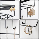 Classic Black Iron Wall-Mounted Cosmetics & Jewelry Shelf
