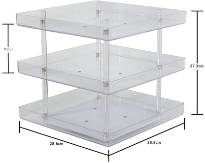 360 Rotating 3-Tier Makeup & Nail Polish Display Rack
