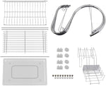 Metal Dish Drying Rack Kitchen-2-Tier With Drain Board