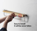 Wall Mount Solid Wood Shelf With Towel Rack Bar (Bathroom Organizer)