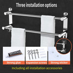 Stretchable 45-75 cm Towel Bar for Bathroom and Kitchen Two Bars