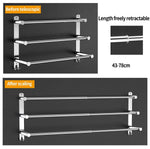 Stretchable Towel Bar For Bathroom And Kitchen (45-75 Cm, Three Bars)