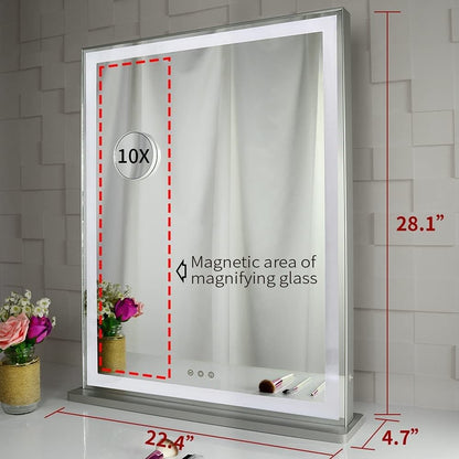 10X Magnification Mirror With Dimmable Light (71 X 57 Cm,)