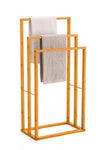 Bamboo Towel Bar Holder Rack 3-Tier Freestanding