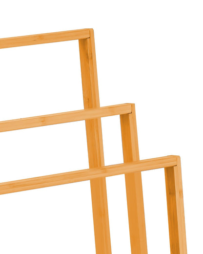 Bamboo Towel Bar Holder Rack 3-Tier Freestanding