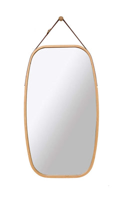 Hanging Full Length Wall Mirror - Solid Bamboo Frame And Adjustable