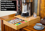 Bamboo K-Cup Coffee Pod Holder For Kitchen Organization