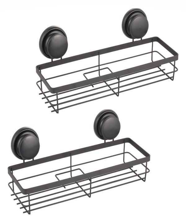  2-Pack Rectangular Corner Shower Caddy With Suction Cups