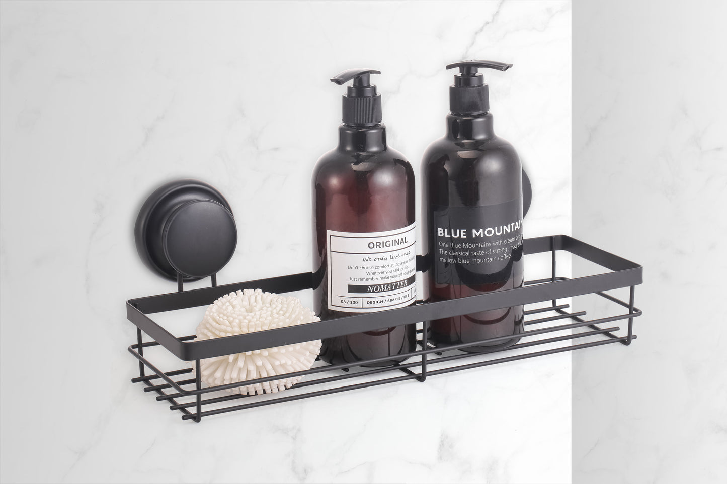 2 Pack Rectangular Corner Shower Caddy Shelf with Suction Cup