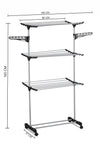 Folding 3-Tier Clothes Laundry Drying Rack