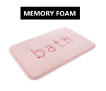 Extra Thick Memory Foam Bath Rug Mat (60 X 40 Cm, Pink)