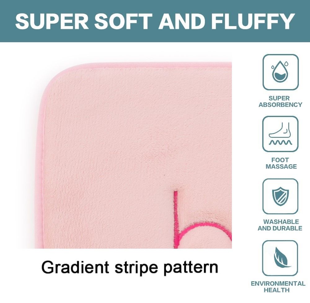 Super Comfort Memory Foam Bath Mat Pink