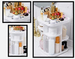 360 Rotating Makeup Organizer For Bedroom And Bathroom (White)