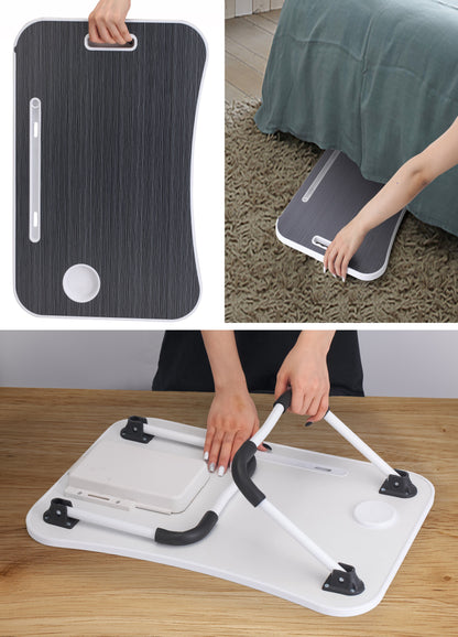 Laptop Bed Desk With Storage And Foldable Legs