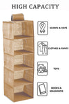 4 Pack - 2 X Fabric Drawer Organizer And 2 X Storage For Clothes (Beige)