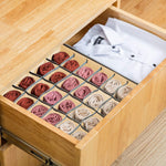 4 Pack - 2 X Fabric Drawer Organizer And 2 X Storage For Clothes (Beige)
