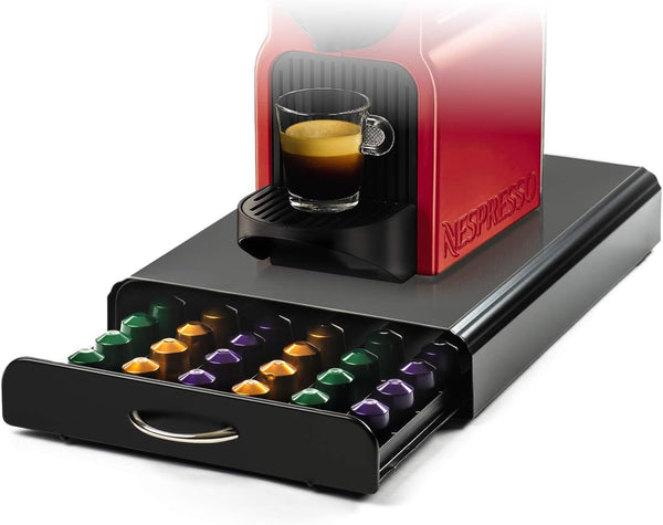  Coffee Pods Holder Storage Drawer Compatible (Black)