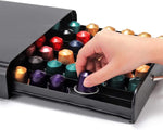 Coffee Pods Holder Storage Drawer Compatible (Black)
