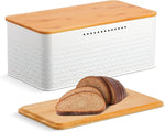 Bamboo Bread Bin with Lid - Kitchen Countertop