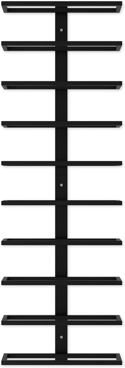Stylish Metal Wall Wine Rack - Holds 10 Bottles
