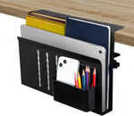 Versatile Laptop Holder with Pen Storage - No-Drill Under Desk Organizer