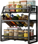 3-Tier Detachable Spice Rack Storage Organiser For Kitchen Countertop